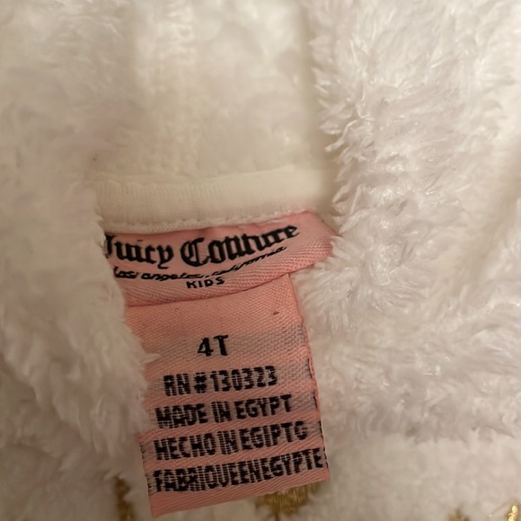NWT Juicy couture girls 2piece set.Size 4t. Fleece hoody with branded leggings. - Picture 5 of 15